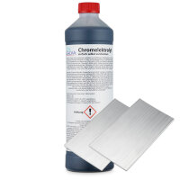 Electrolito de cromo 1000ml con 2x ánodo plano 100 x 60 x 2mm